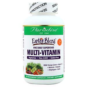 Paradise Herbs Earth’s Blend One Daily Superfood Multi-Vitamin with Iron