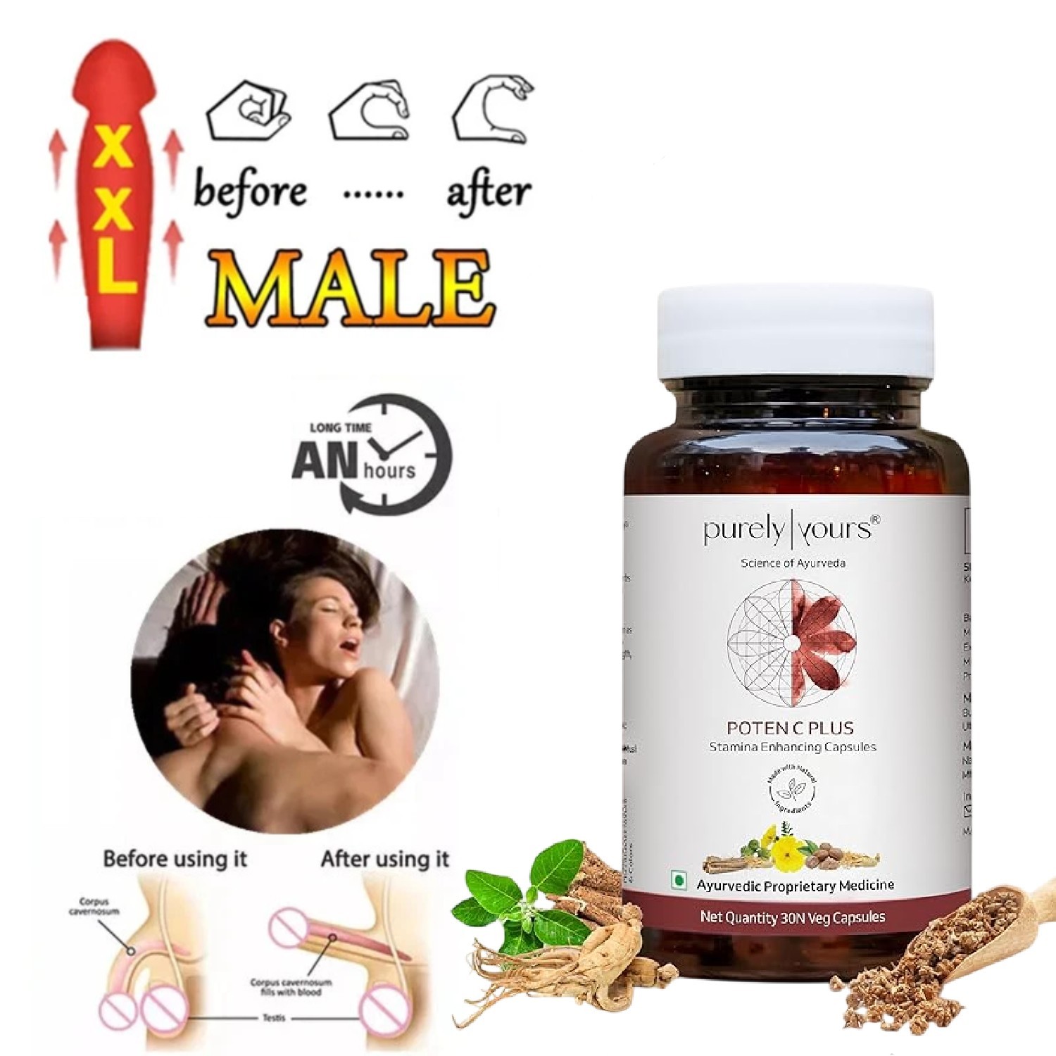 Herbal Max Gold 800mg – 30 Capsules with Ashwagandha & Musli