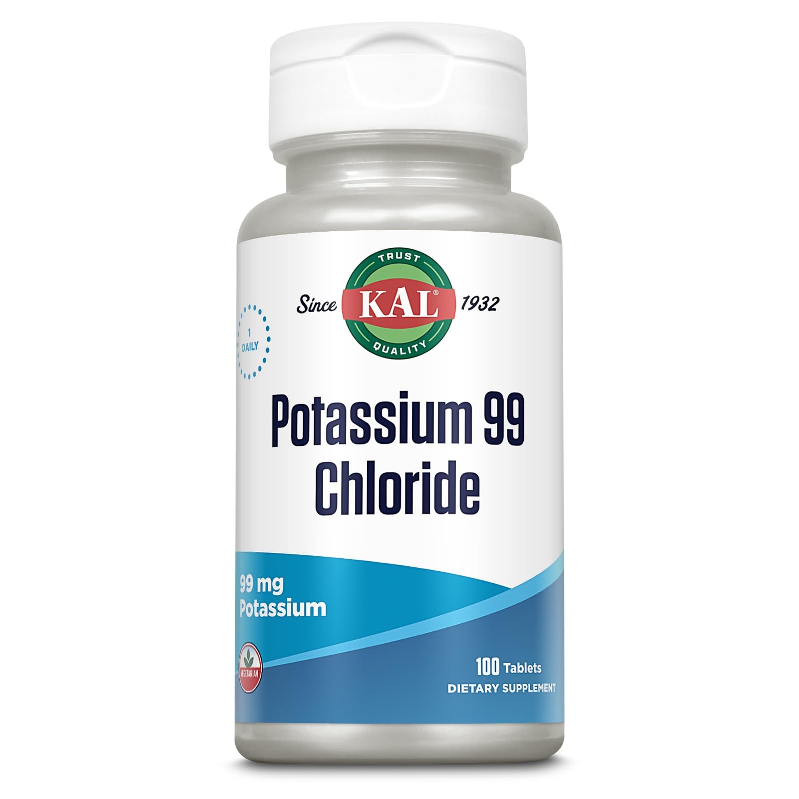 KAL Potassium 99 Chloride – 99 mg 100 Count (Pack of 1),