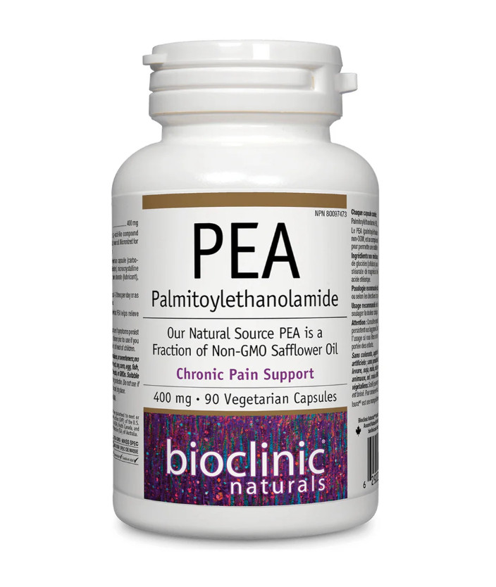 Bioclinic Naturals PEA Palmitoylethanolamide 400 mg, 90 Vegetarian Capsules