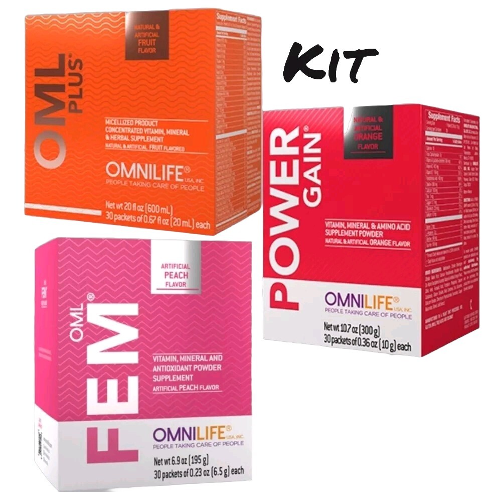 OML Plus, OML Fem & Power Gain 30 Sachets Each Box 3 Cajas Por Orden