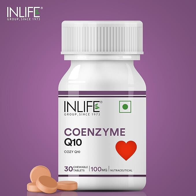 INLIFE Coenzyme Q10 100mg | CoQ10 Ubiquinone Supplement for Energy Management.