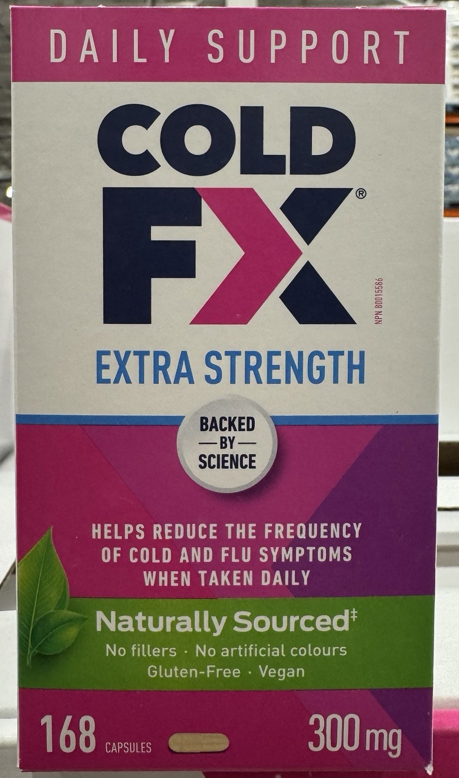 Cold-FX Extra-strength Immunity Booster 300mg Daily Defence 168 Capsules.