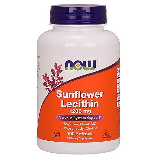 NOW FOODS Sunflower Lecithin 1200 mg Soy-Free Non-GMO 100 Softgels