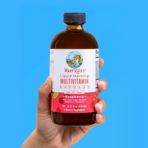 MaryRuth’s Liquid Morning Vegan Multivitamin – Raspberry – 15.22 fl oz: Dietary