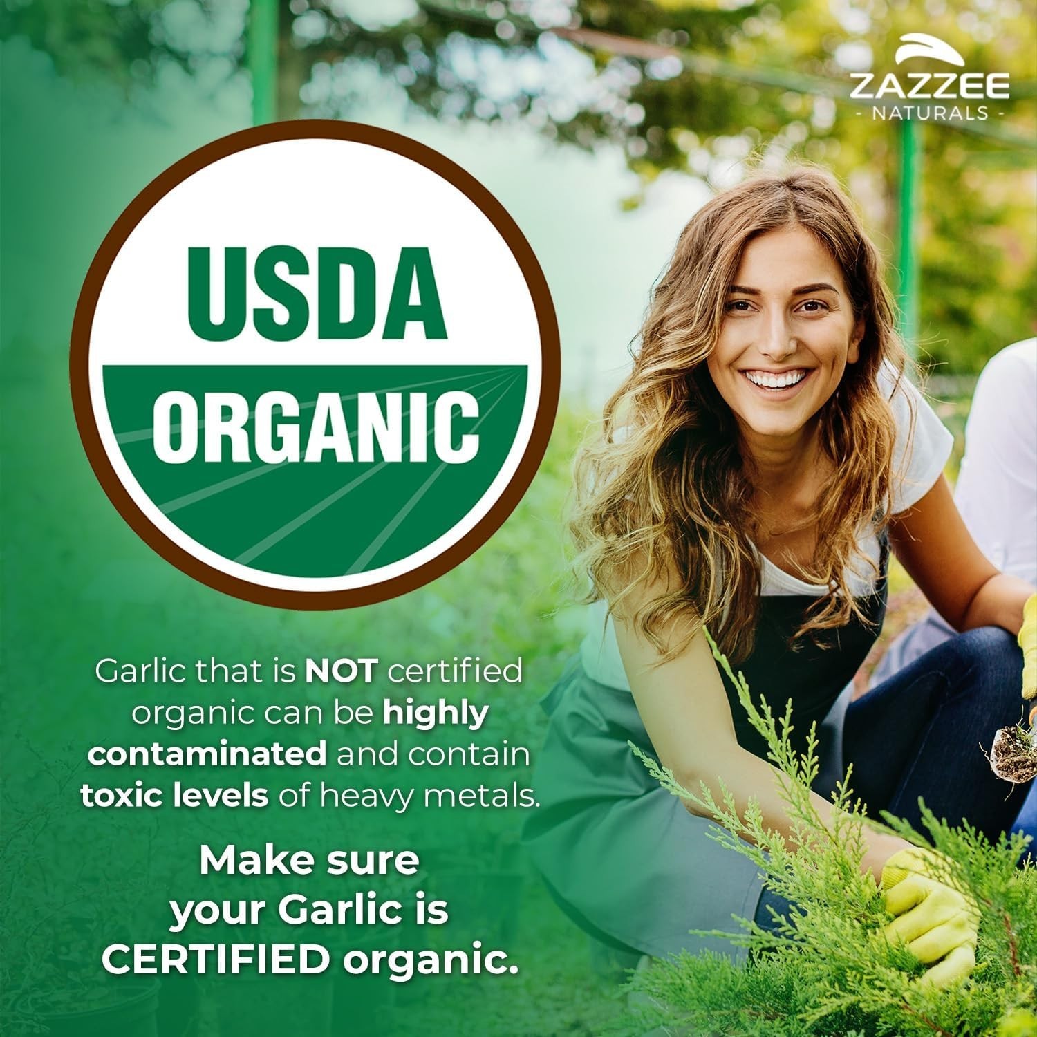 Organic Odorless Garlic Capsules – 5000 mg Strength, Peppermint-Scented, Non-GMO