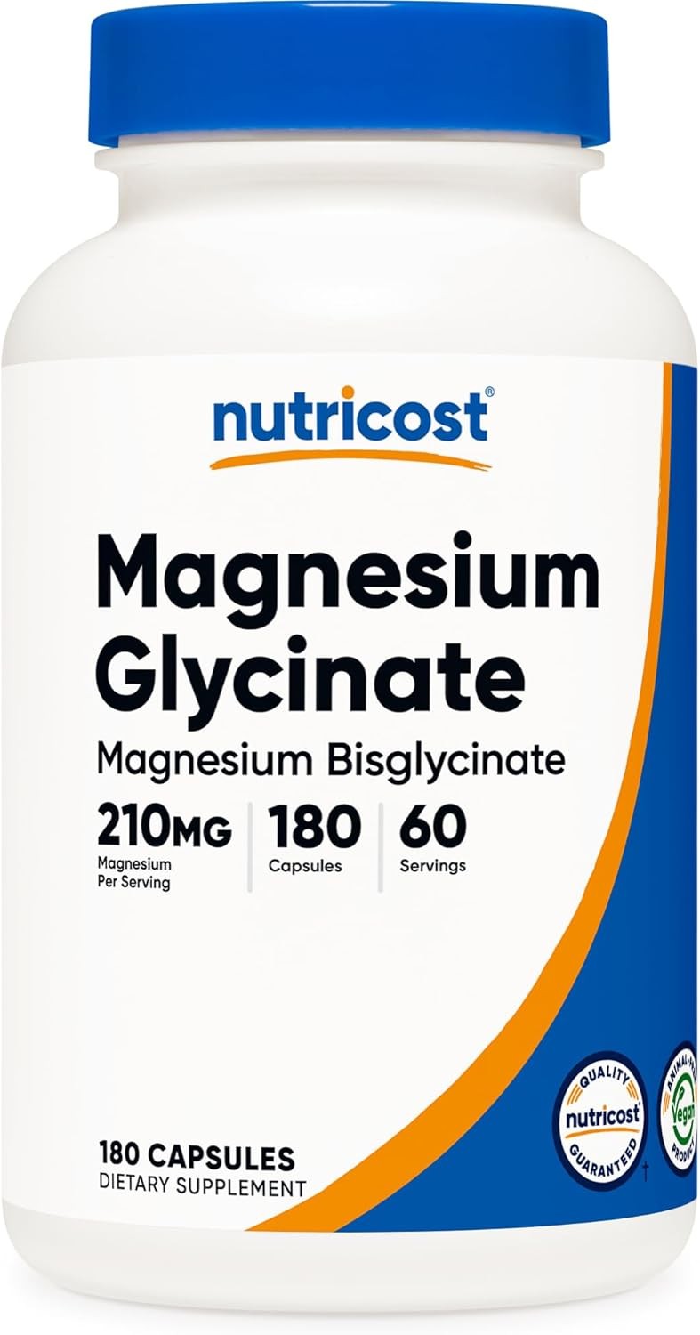 Nutricost Magnesium Glycinate 210mg 180 Capsules High Absorption