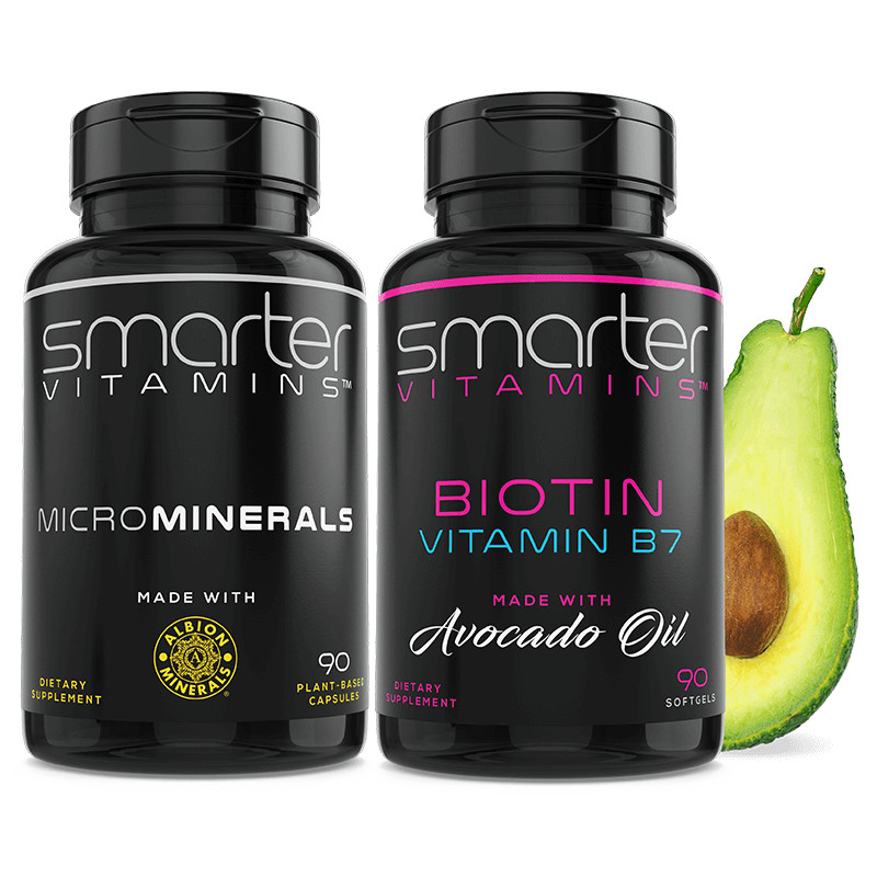 SMARTERVITAMINS – Zinc, Trace Minerals, Biotin Vitamin B7 Hair Skin Nails COMBO!
