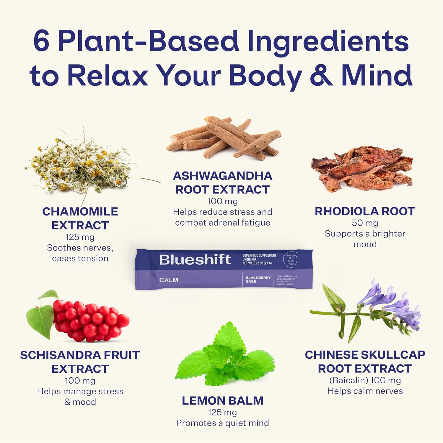 Stress Relief Drink Mix for Adults – Blackberry Sage | Ashwagandha, Lemon Bal…