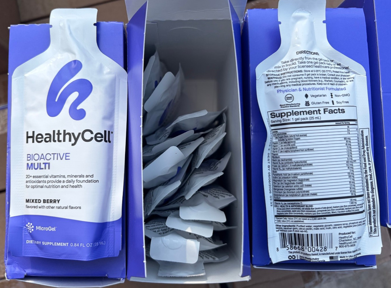 56x .84oz HealthyCell Bioactive Multi Vitamin Minerals Mixed Berry BestBy05/6/26