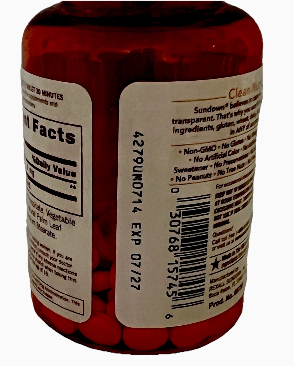Melatonin 5 Mg 90Tablets SUNDOWN Non-GMO Clean Nutrition
