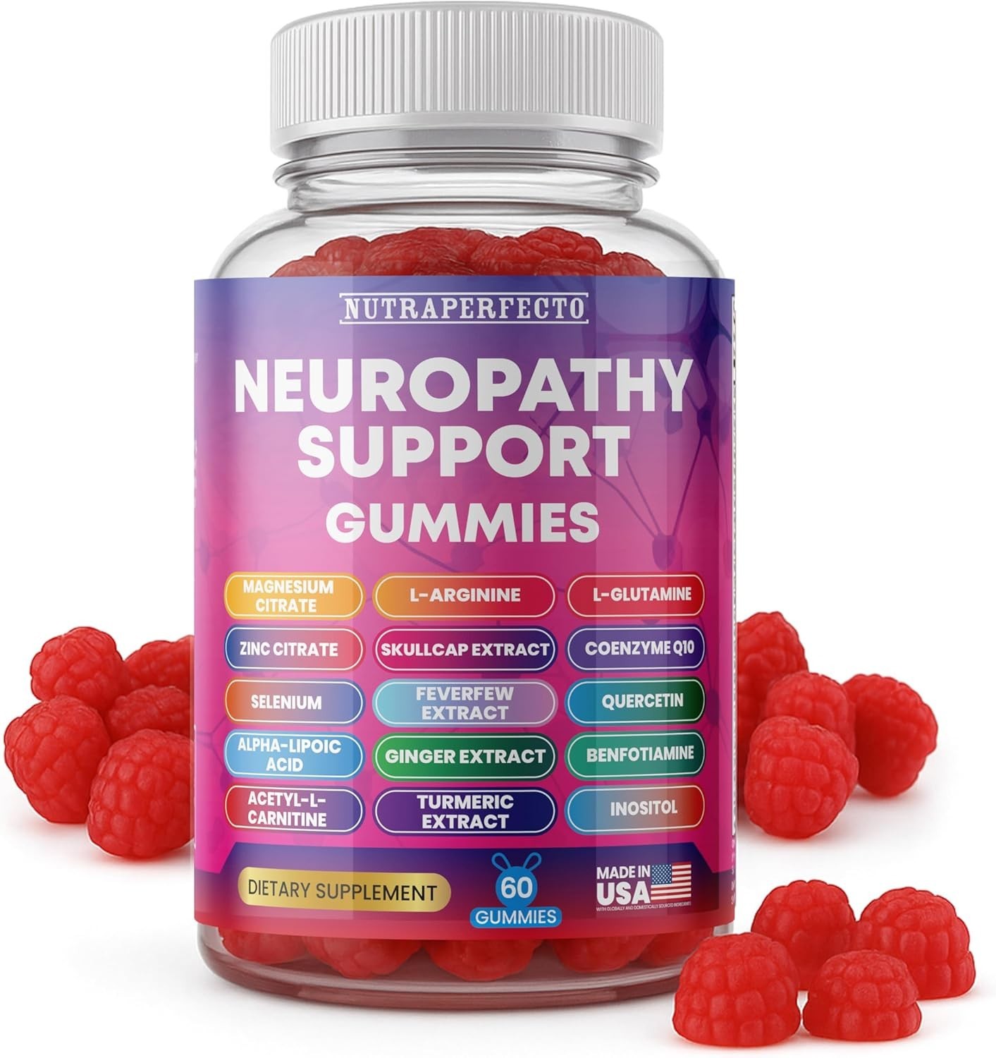 “Sugar Free Neuropathy Support Gummies for Nerve – Enhanced Nerve Health Regen..