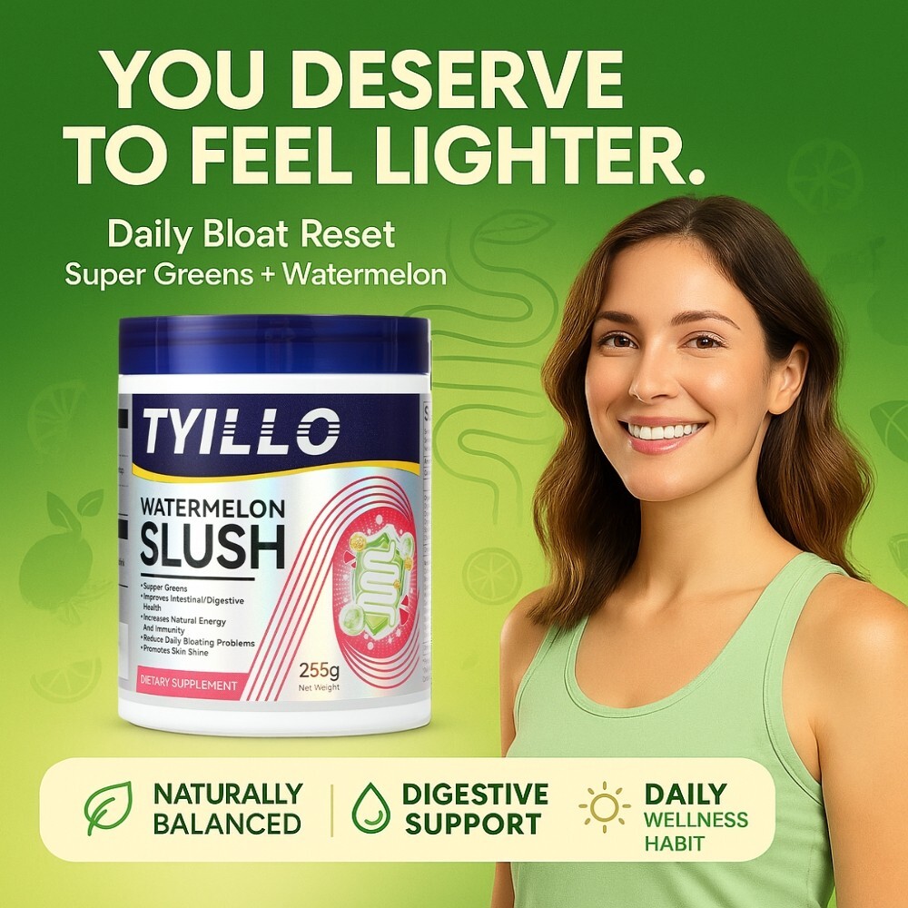 TYILLO Watermelon Greens Powder – Bloat Relief, Gut Cleanse, Immunity & Energy