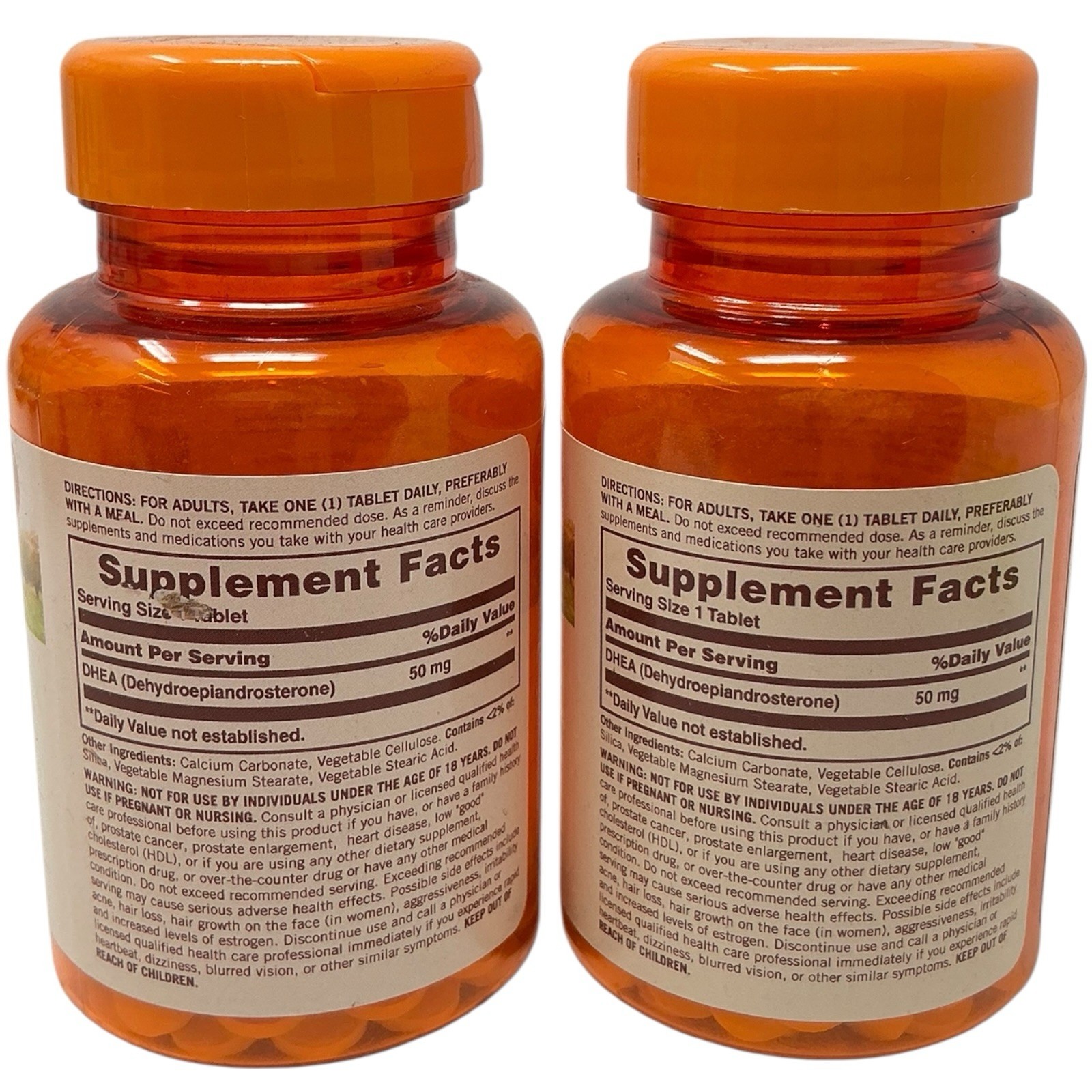 2 Pack Sundown Dhea 50mg Dietary Supplement Non Gmo Vegetarian 60ct Exp 12/26