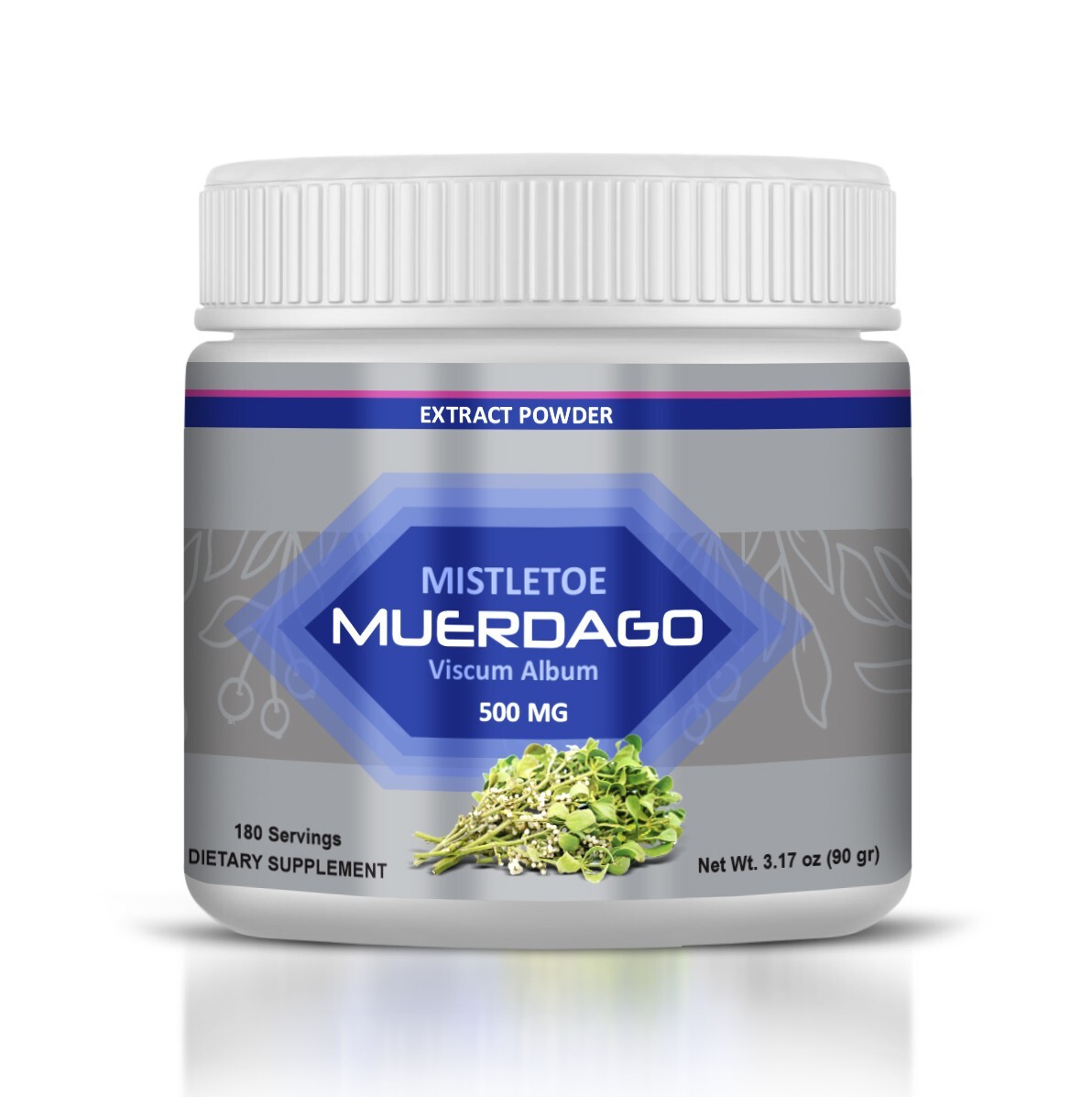 MISTLETOE 100% NATURAL POWDER EXTRACT 180 SERVINGS FOR 60 DAYS IMMUNO SUPPORT