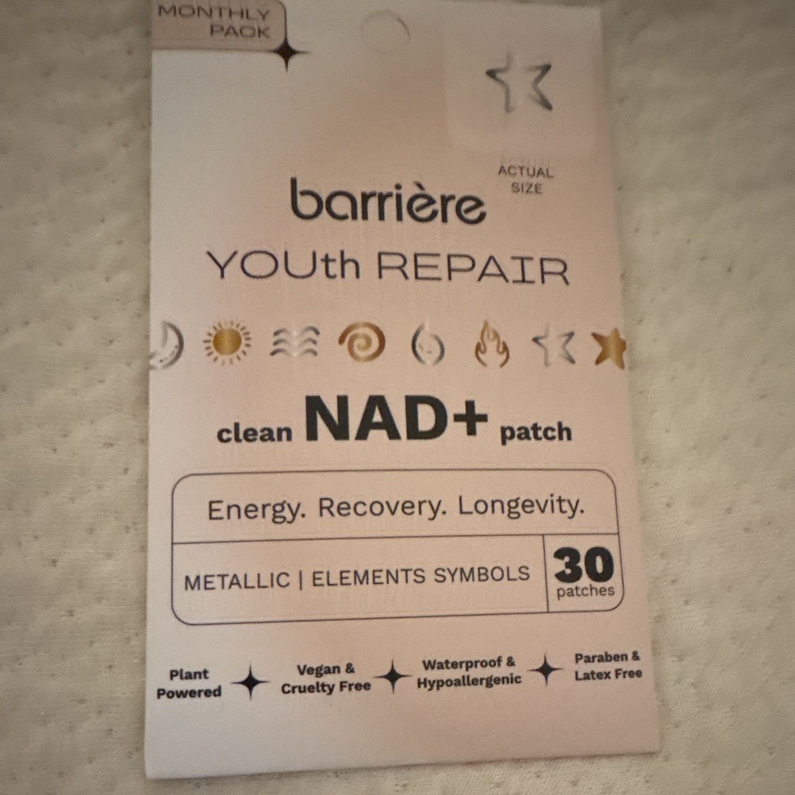 barriére Youth Repair NAD+ Daily Patches: 30, expires 2028 9 mg per patch. New
