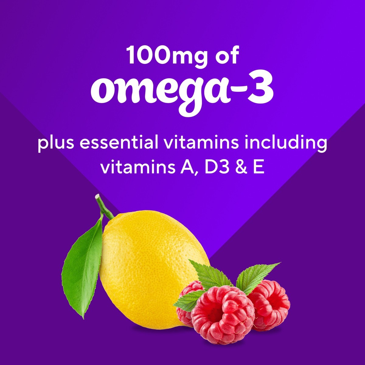 Vitafusion Omega-3 Gummies – Berry & Lemonade – 120ct: Gluten-Free