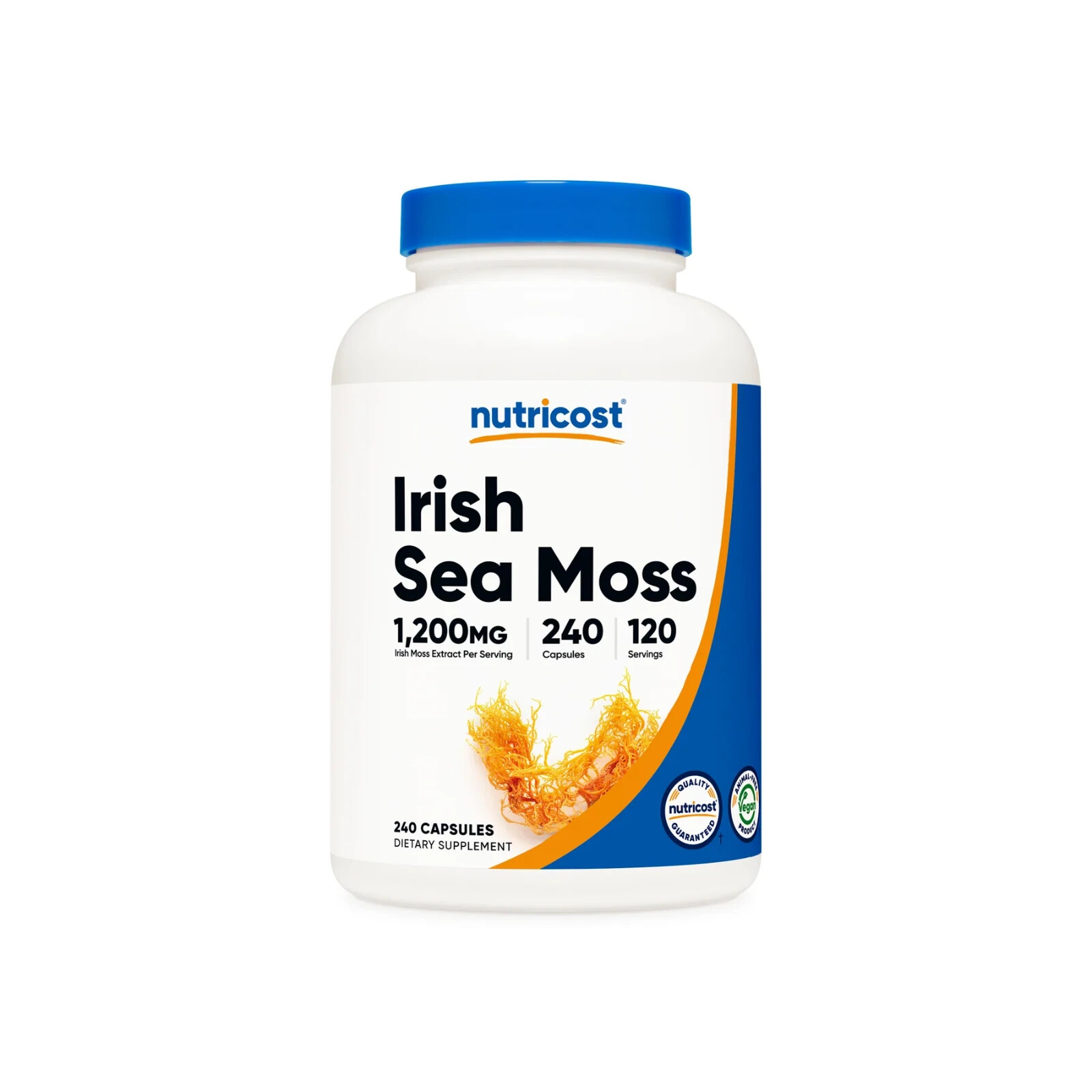 Nutricost Irish Sea Moss Capsules 1200mg 240caps 120servings – EXP 12/2027