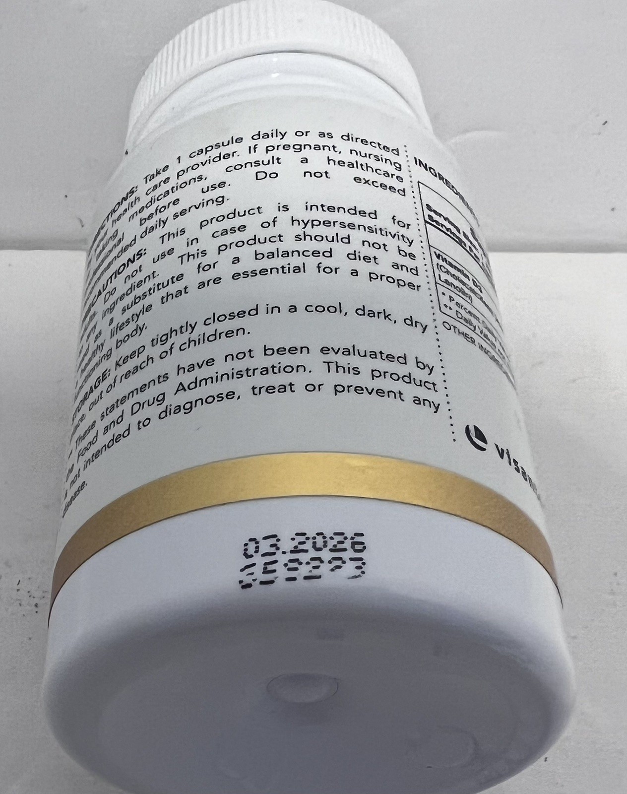 Visanto Vitamin D3 From Lanolin 4000lU -60capsules -exp03/26