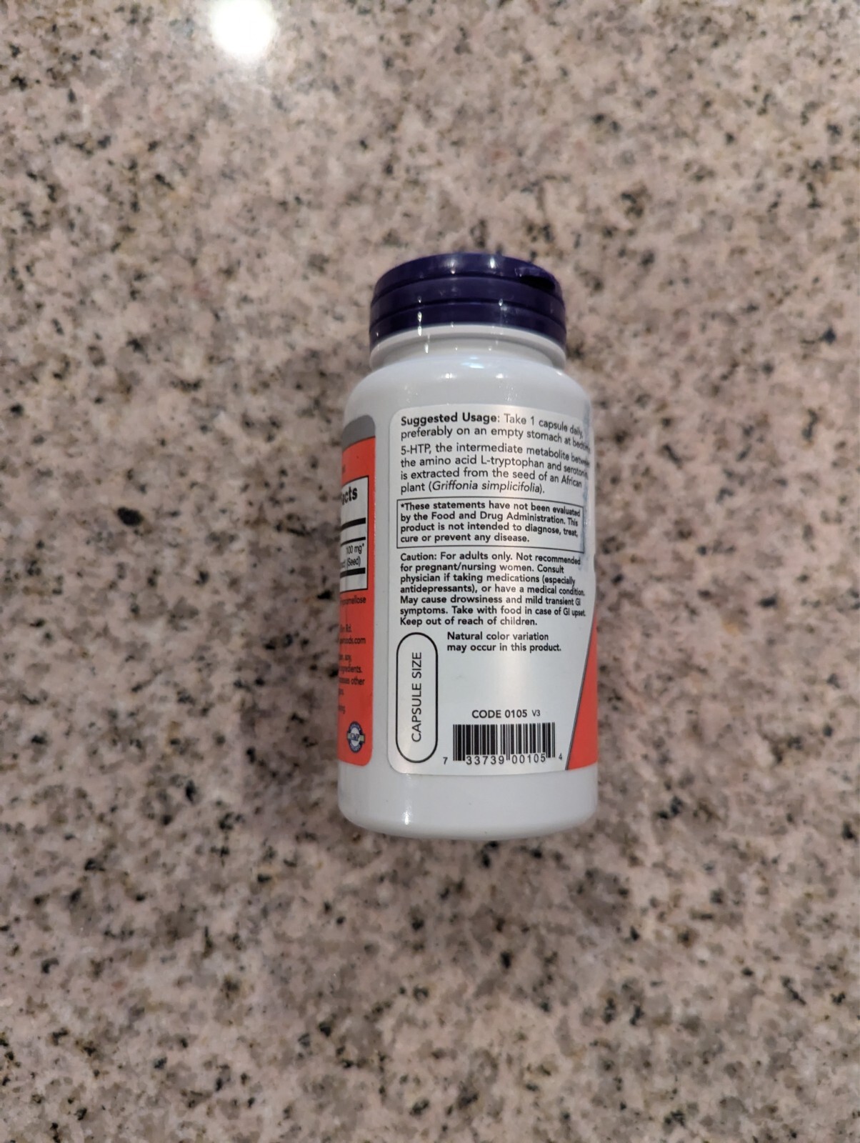 Now Foods 5-HTP 100mg 60 VegCap exp 02/2029