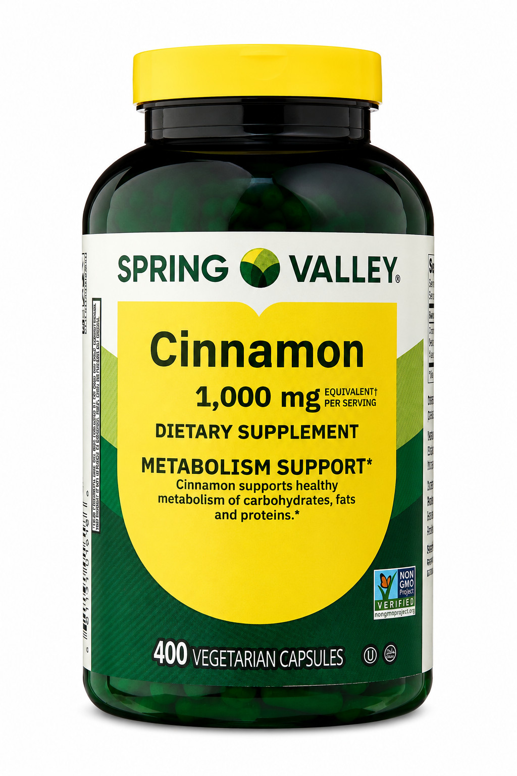 Spring Valley Cinnamon Capsules 1000 mg Metabolism Support 400 Count