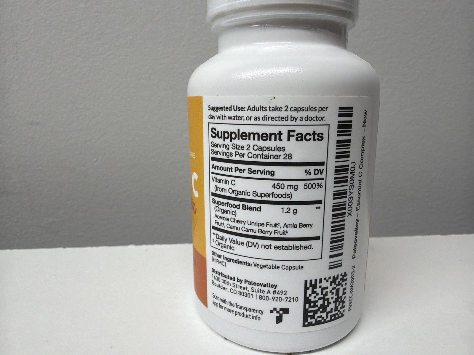 Paleovalley Essential C Complex – Vitamin C Supplement 56 Count 1 Bottle New