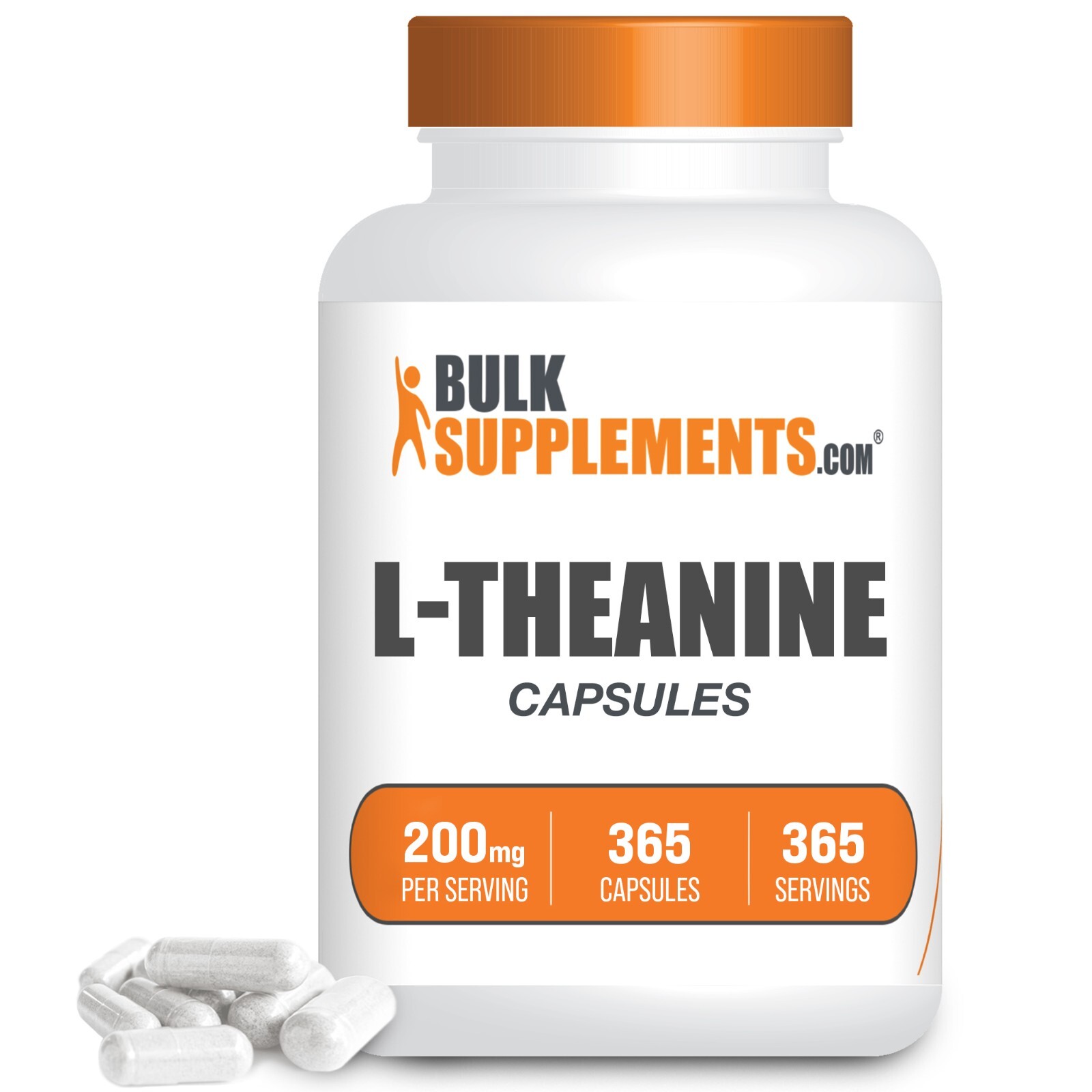 BulkSupplements L-Theanine 365 Capsules – 200 mg Per Serving