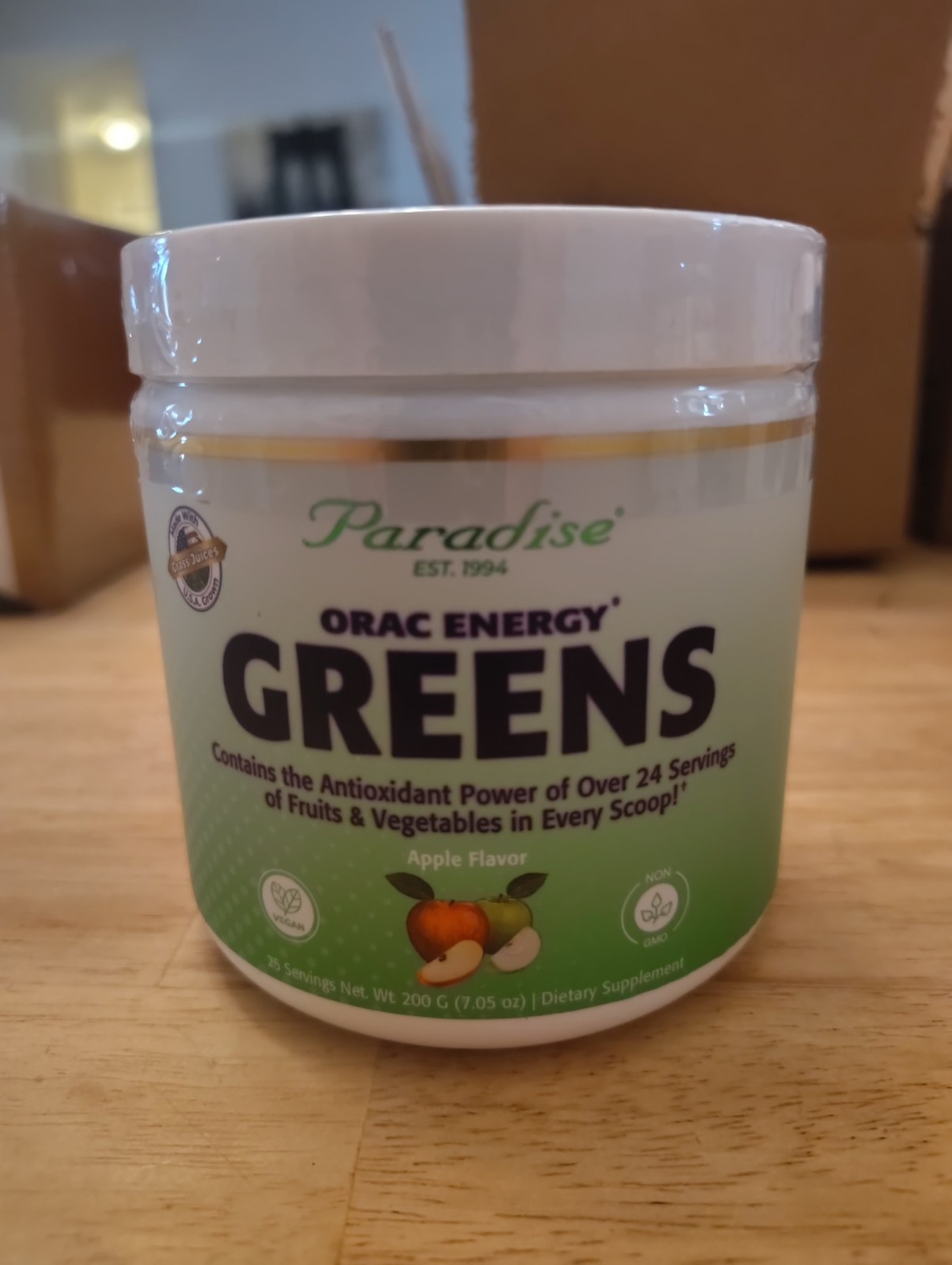 Paradise Herbs ORAC Energy Greens, Apple Superfood Powder, Over 40,000 ORAC Anti