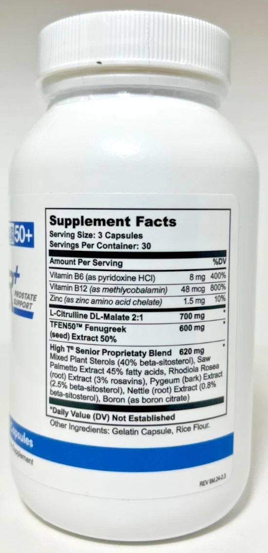 High T Senior+ Testosterone Booster for Men 50+ | Energy Libido Prostate Support