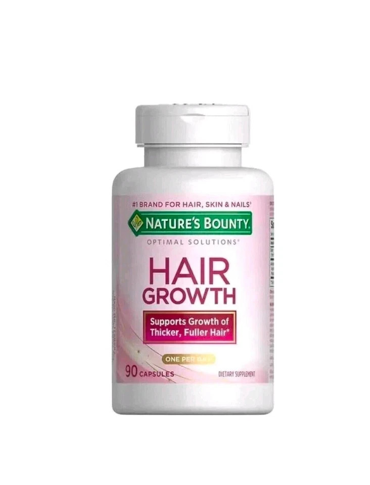 (2 PACK ) Nature’s Bounty Hair Growth Supplement 90 Capsules Strong Healthy Hair