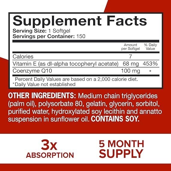 QUNOL ULTRA COQ10 100mg – 150 SOFTGELS NEW SEALED EXP. DATE 1/2028