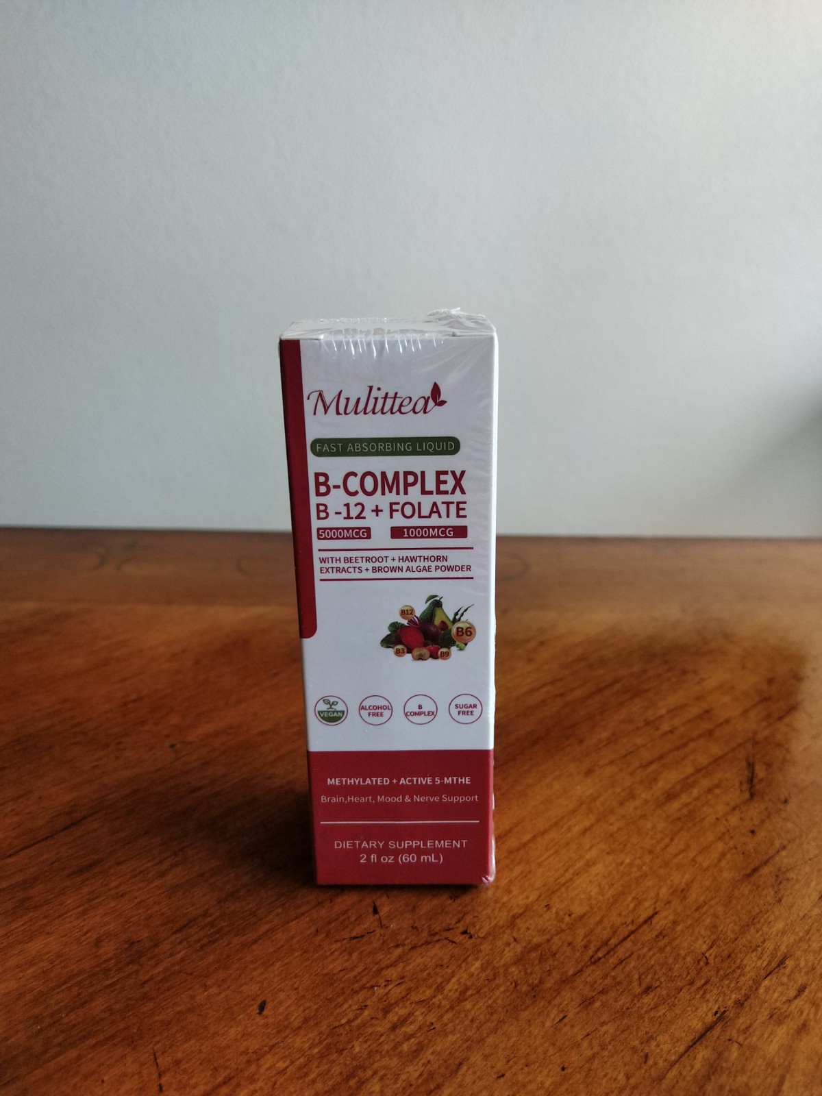 Mulittea Methylated B Complex Liquid Drops 5000 mcg B12 + 1000 mcg Folate 30days