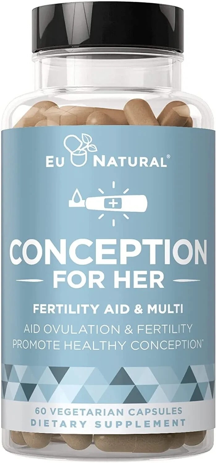 Conception For Her Fertility Aid & Multi Pre Prenatal Vitamins 60 Capsules Caps