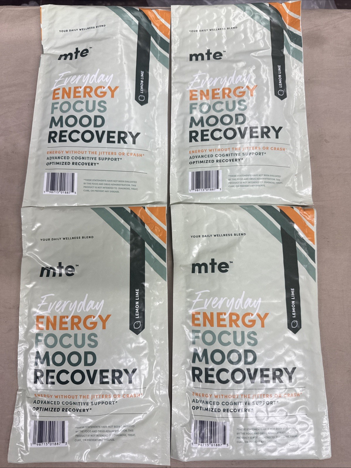 MTE Healthy Energy Drink Powder for Focus & Productivity Lemon Lime 28 Packs