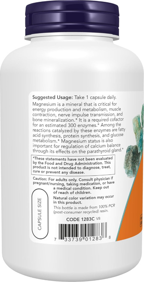 Magnesium 400mg Supplement 180 Veg Capsules Nervous System Support Aid Formula+