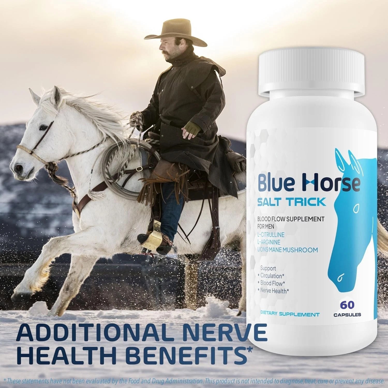 1/2/3 PACK Blue Horse Salt Trick – Our Best Blood Flow Supplement for Men