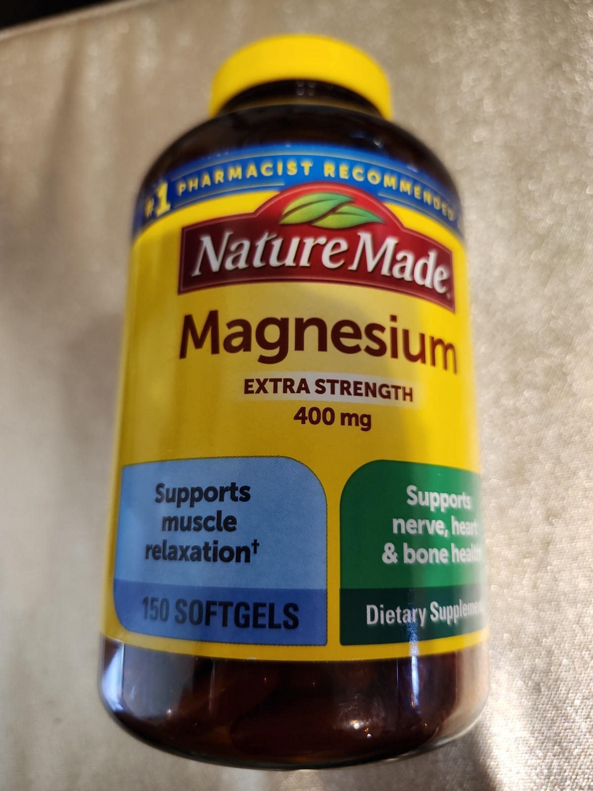 NEW Nature Made MAGNESIUM 400 mg 150 COUNT softgels EXP. 11/2027