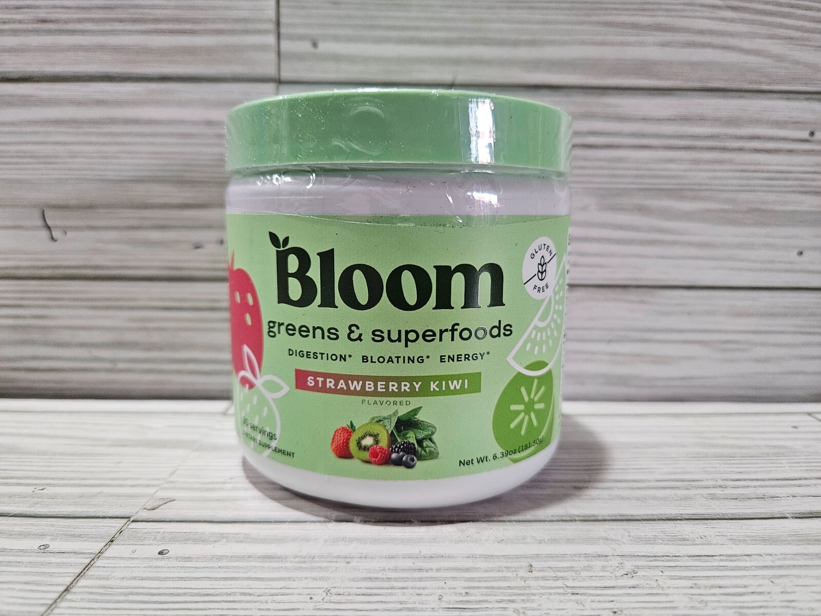 Bloom Greens & Superfoods Powder Strawberry Kiwi 30 Servings 6.39 oz Exp 6/2026