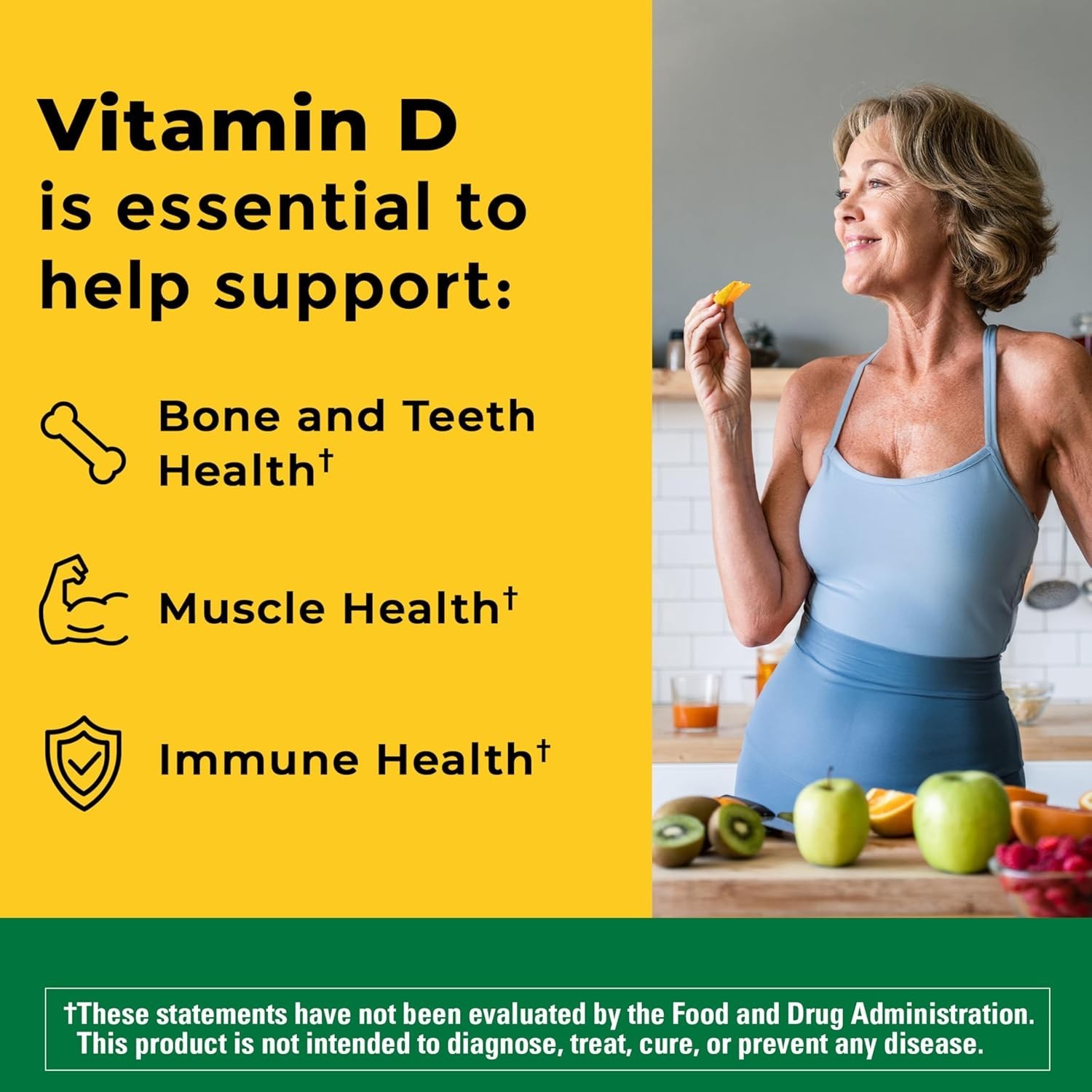 Nature Made Vitamin D3 K2 Supplement, 5000 IU (125 mcg) Vitamin D