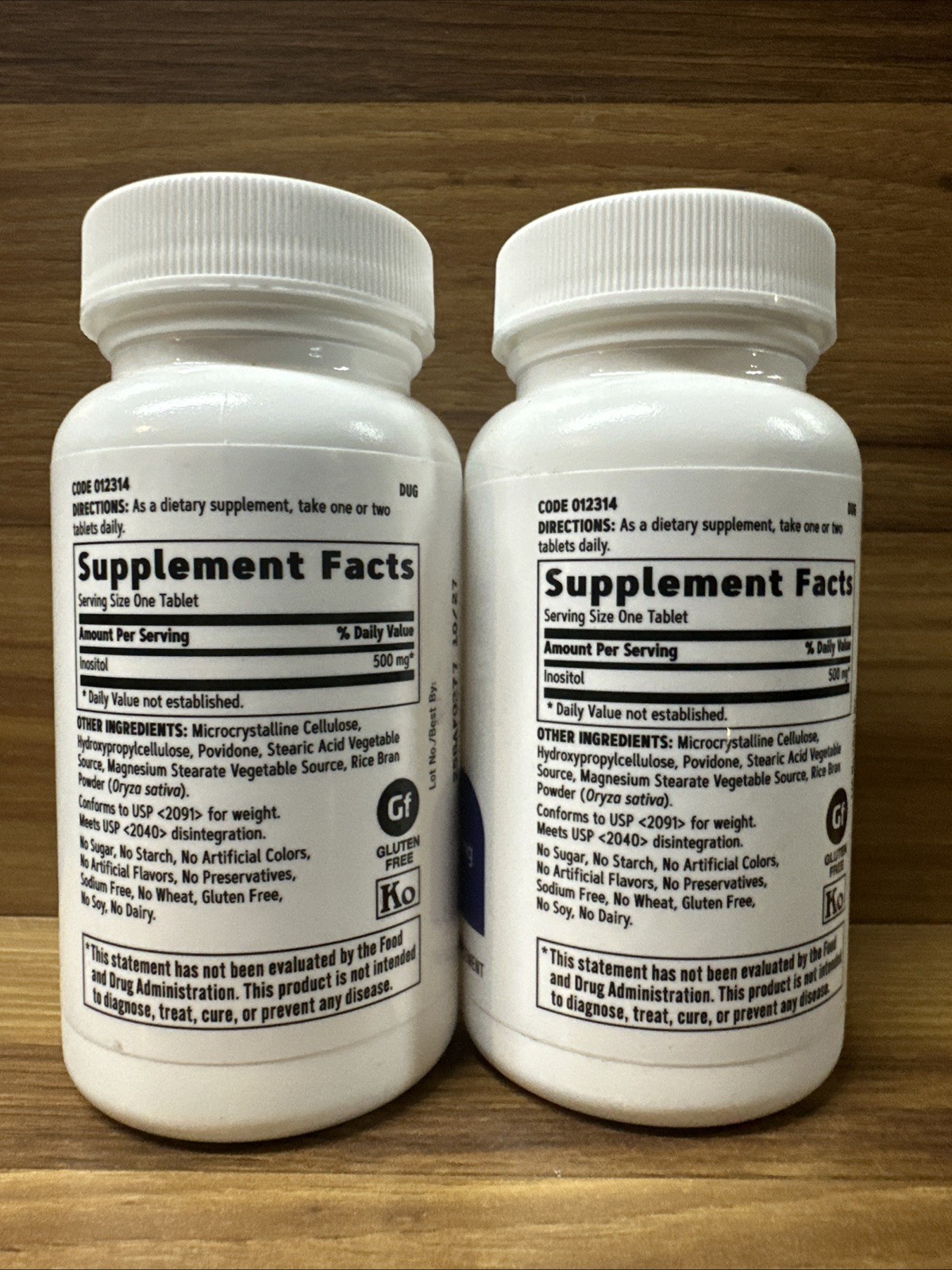 GNC Inositol – Supports Cell Function – 500 mg – 2 PACK -100 tabs each -Ex 10/27