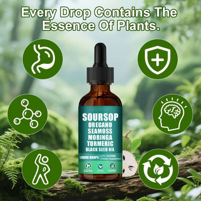 10-in-1 Soursop Bitters Liquid Drops – for Immune Health & Daily Wellness