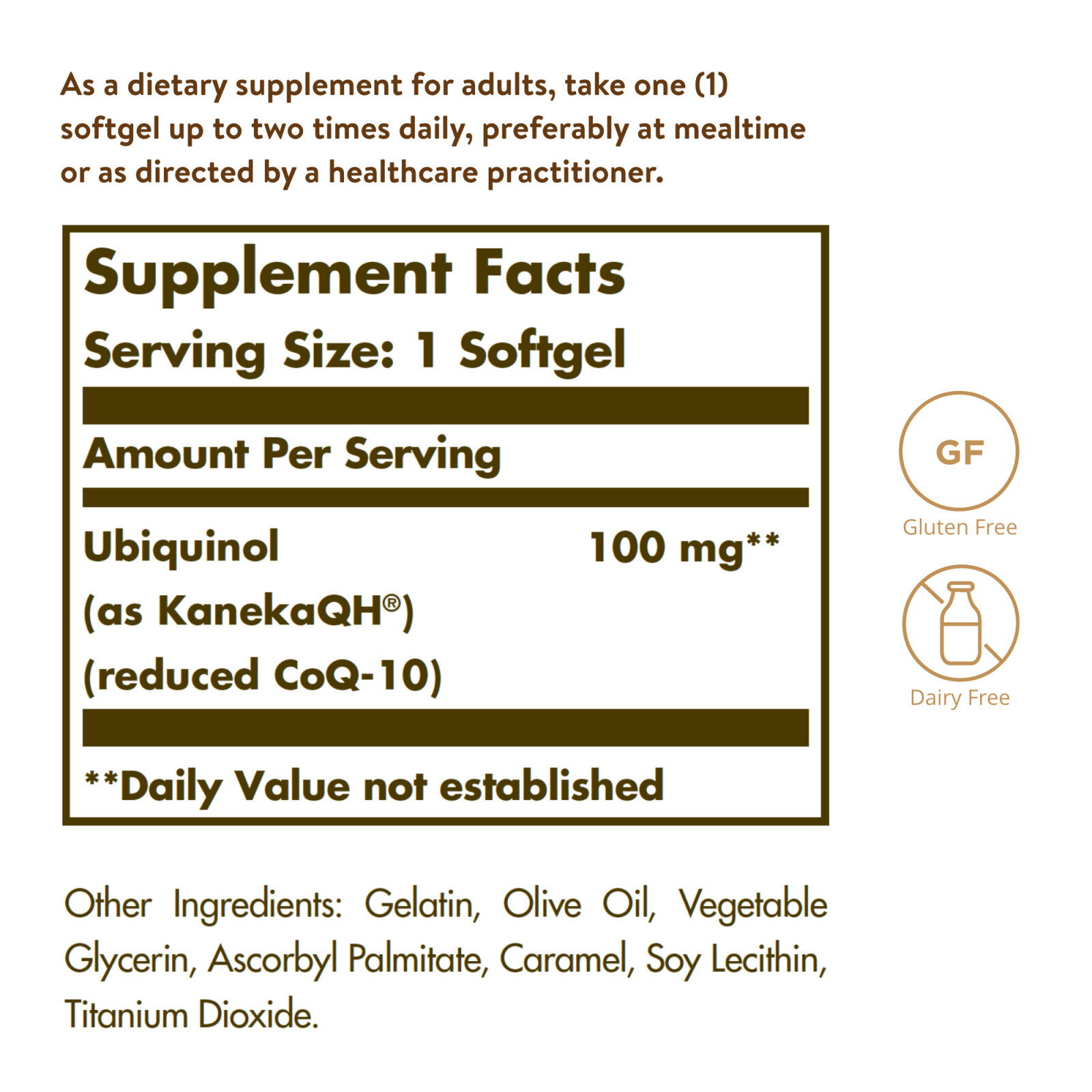 Solgar Ubiquinol 100 mg Reduced CoQ-10 50 Softgels