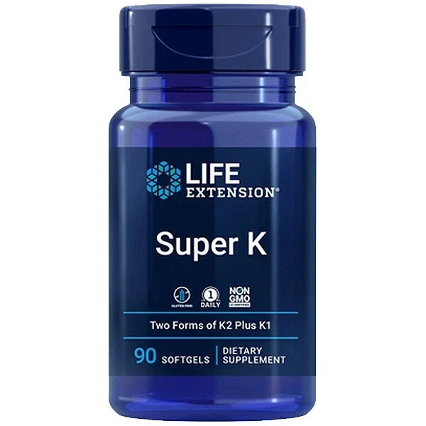 Life Extension Super K with Advanced K2 Complex (MK-7) 90 softgels Exp 09/2026