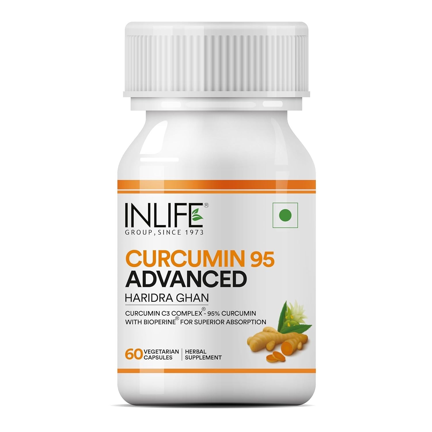 Curcumin C3 Complex (95% Curcuminoids) 500 mg Turmeric with BioPerine (Piperine)