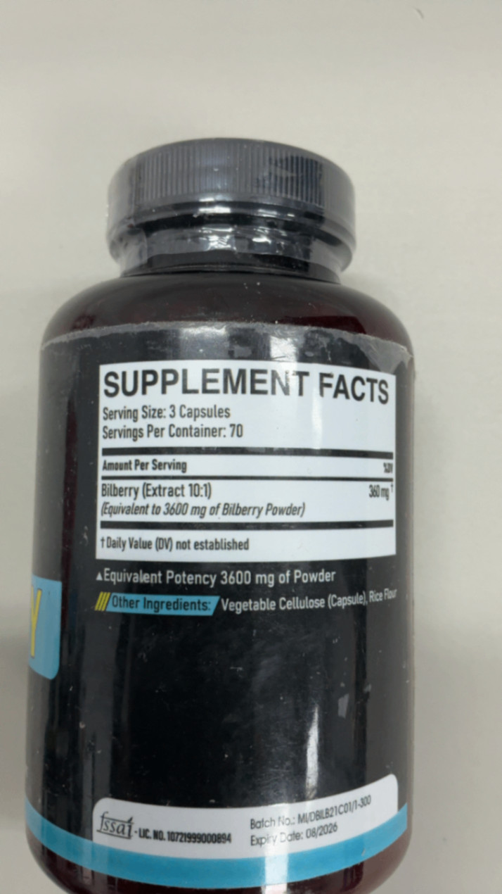 DEDICAD Bilberry 210ct Capsules