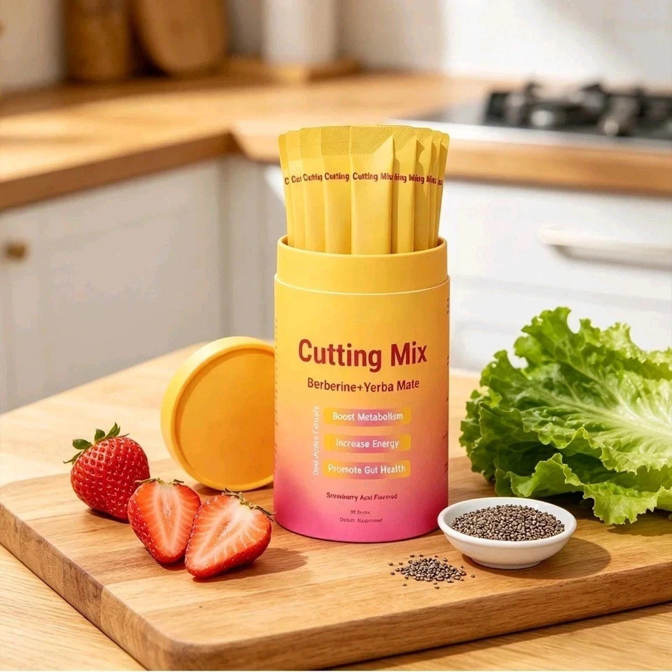 Cutting Drink Mix – Berberine+Yerba Mate, Boost Metabolism Gut Health Supplement