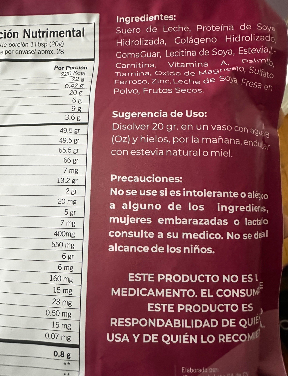 Ft-Elym DTX Shake Base D Quinoa Avena Colageno Hidrolizado Calcio Magnesio Zinc