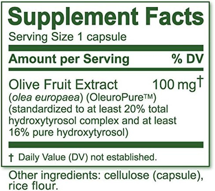 20% Hydroxytyrosol Complex™ Olive Fruit Extract – Super Strength 100% Grown & Ex