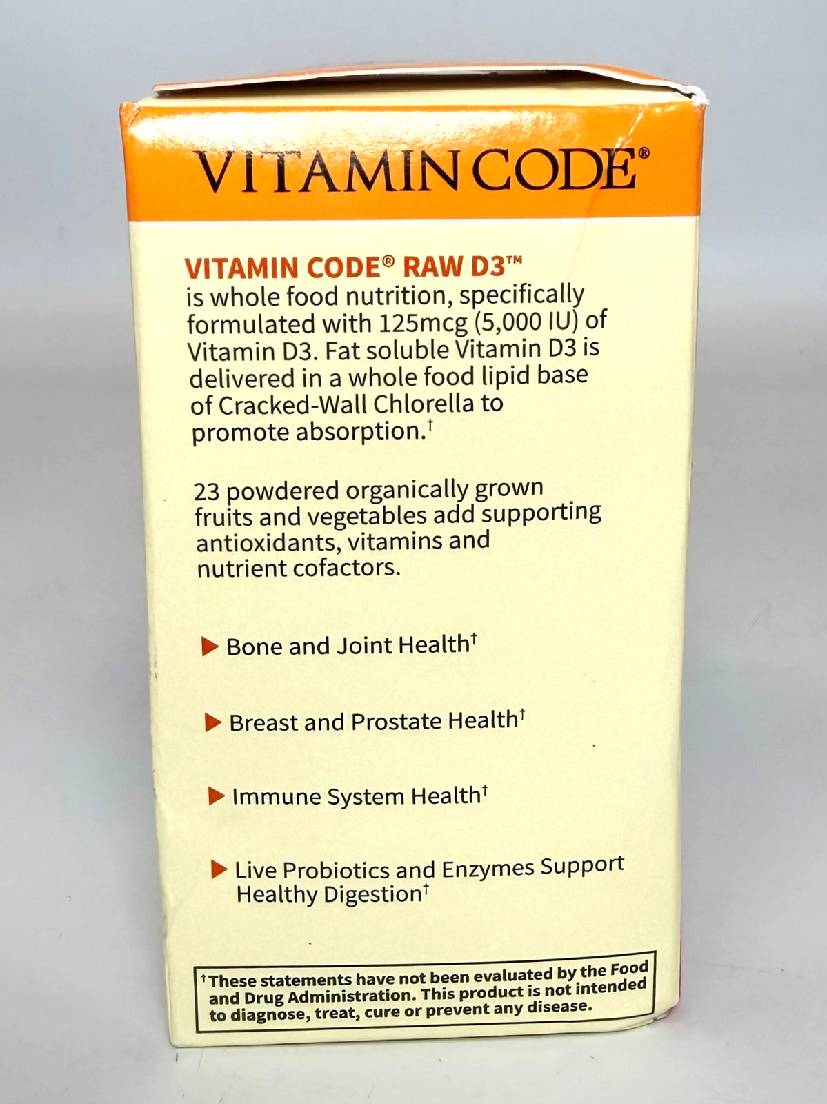 Garden of Life Vitamin Code Raw D3 5000 IU 125mcg – 60 Capsules *EXP 10/2027*