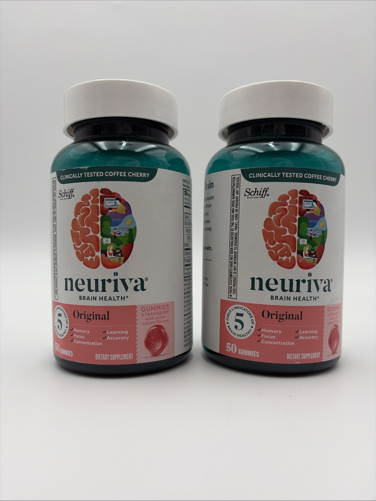Neuriva Brain Performance Original Strawberry 50 Gummies Exp 12/26